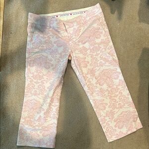 Juicy Couture Light Pink Damask Capri Trousers